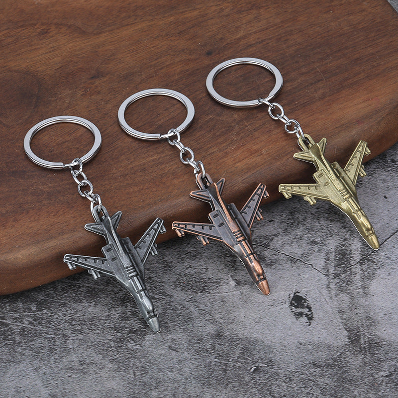 Mini Airplane Engine Zinc Alloy Keychain Gift Pendant
