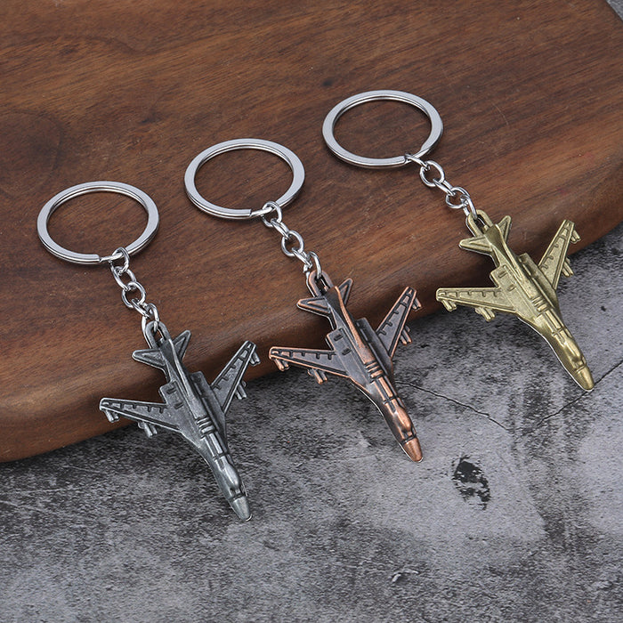 Mini Airplane Engine Zinc Alloy Keychain Gift Pendant