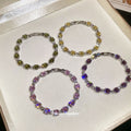 Multicolor Faceted Stone Tennis Bracelet with Box Clasp view 2