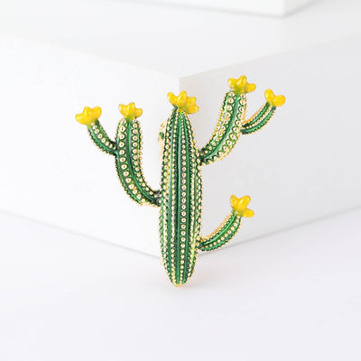 Cactus Brooch shown from the front