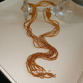 Multistrand Seed Bead Long Necklace in Three Colors view 4