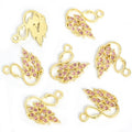 Rhinestone Swan Charms in Gold and Silver Tones, Five Colors view 8