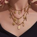 Gold Stainless Steel Religious Charm Necklace Pendants view 2