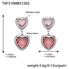 Mixed-Pink Silver Earrings