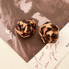 Brown Rose Studs