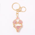 Rhinestone Bikini Keychain Gold Clasp Pink Purple Blue Red view 5