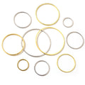 Stainless Steel Hoop Earring Findings in Twenty Size Options view 1