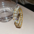 Open Pearl Bangle Bracelets Rhinestone Accents Eleven Styles view 3