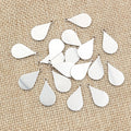 Polished Stainless Steel Teardrop Pendants with Top Holes view 2