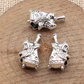Trumpet-Playing Angel Large-Hole Bead in Antique Silver Tone view 2