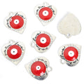 Crystal Rim Heart Evil Eye Charms in Five Colors and Two Metal Tones view 9