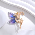 Gold Tone Silver Tone Angel Wing Crystal Three Designs Metal Brooch Pin view 4
