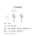 Silver-Tone Pearl Pink Teardrop Cluster Hook Earrings view 3