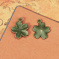 Five Petal Flower Charm Metal Jewelry Making Component In 5 Finishes view 3