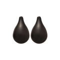 Dark Wood Teardrop Pendant Necklace Stud Earrings Black view 5