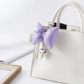 Puffy Patent Bow Keychain with Dangling Heart Charm view 9