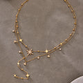 Star and Crystal Y Necklace Bracelet Collection in Gold or Silver view 3