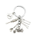 Silver Tone Metal Keychains With Tool Charms in 5 Styles view 5
