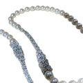Silver Pearl Crystal Flower Bracelet Matching Pearl Necklace view 5