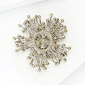 Starburst Crystal Brooch Large Triangle Center Four Colors view 4