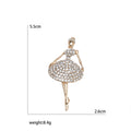 Crystal Ballerina Brooch In Silver And Gold Tones Decorative Lapel Pin view 5