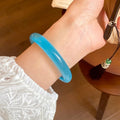 Acrylic Resin Round Bangle Bracelets Eight Color Styles view 12