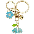 Pink or White Blossom Bee and Butterfly Keychains with Metal Hardware view 5