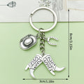 Western Cowboy Charm Keychains Featuring Silver Boot Across 30 Pictured Variations view 8