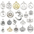 Alloy Metallic Yoga Lotus Metal Charms with 21 Listed Options view 5