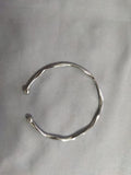 Twisted Metal Open Cuff Bracelet In Four Polished Colors view 8