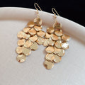 Layered Sequin Chandelier Earrings In Silver And Gold view 7