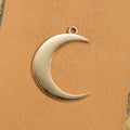 Large Smooth Crescent Moon Metal Pendant Charm For Jewelry Making view 6