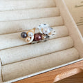 Ocean Shell Open Band Rings with Polished Metal Tone Details view 12