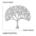 Crystal Money Tree Brooch Multicolor Green and Silver view 7