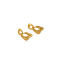 Gold Abstract Open Link Stud Earrings Decorative Jewelry view 5