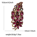 Large Crystal Leaf Spray Brooch in Nine Colors for Jackets Scarves and Lapels view 8