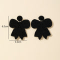 Beaded Bow Drop Earrings Round Stud Top Four Colors view 4