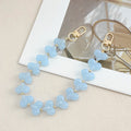 Acrylic Heart Bead Phone Chain Strap with Gold Swivel Clasps view 2