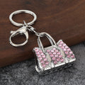 Rhinestone Handbag Keychain With Split Ring And Lobster Clasp view 10