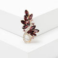 Crystal Leaf Spray Brooch in Four Faceted Color Variations view 8