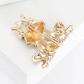 Crowned Frog Enamel Brooch in Green and Gold Decorative Metal Pin view 3