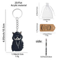 Acrylic Hooded Cat Keychain With Sunglasses And Metal Split Ring view 4