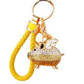 Gradient Crystal Winged Pig Keychains in Plain and Braided Loop Options view 5