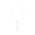 Crystal S Pendant Lariat Necklace with Distinctive Textured Details view 5