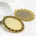 Scalloped Oval Metal Pendant Trays in Five Finish Options view 8