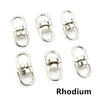 Rhodium Tone 19x9 mm
