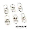 Small Oval Swivel Connector Clasps in Seven Metal Finishes view 10
