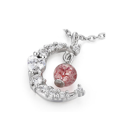 Pink Moon necklace in front product view