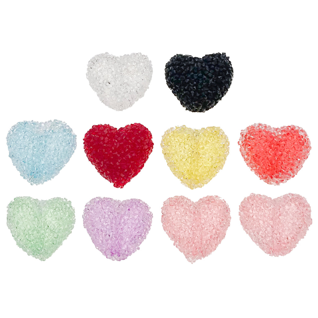 Candy Color Acrylic Heart Charm Pendant for DIY Bracelet Necklace Earrings Keychain