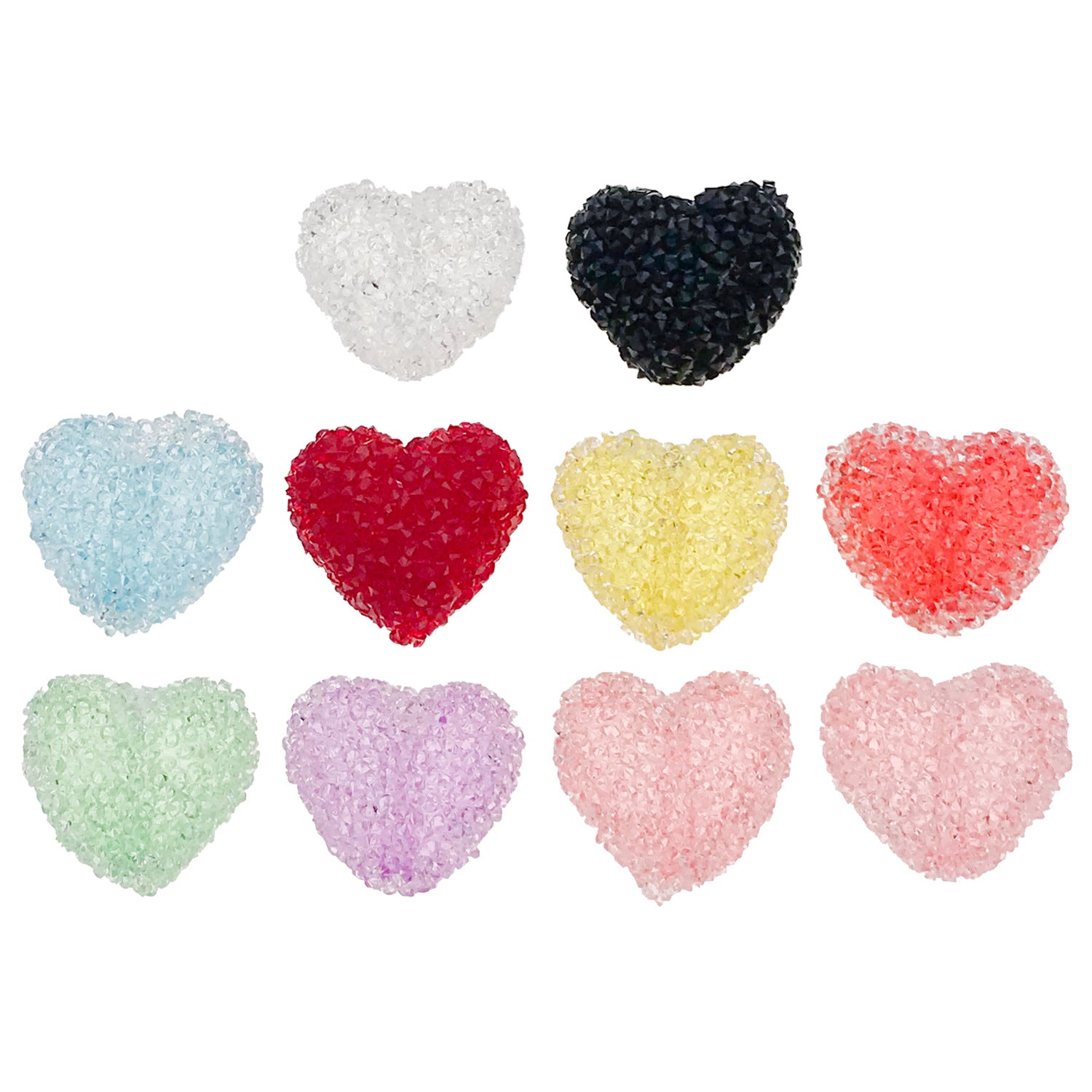 Candy Color Acrylic Heart Charm Pendant for DIY Bracelet Necklace Earrings Keychain